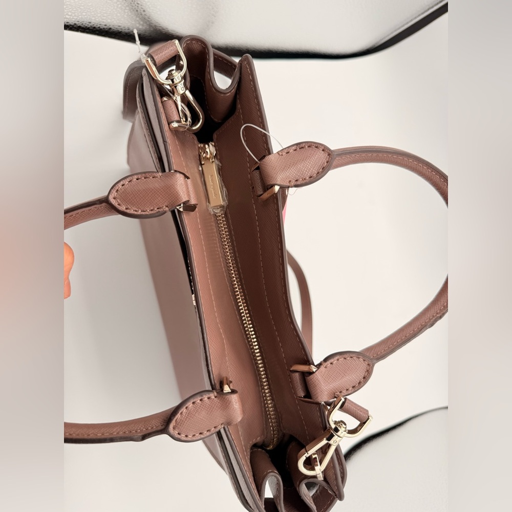 Kate Spade medium satchel Staci Brown Leather Handbag NWT - Picture 10 of 12